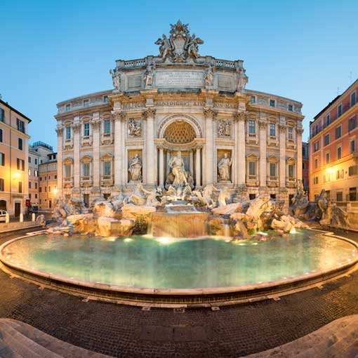 Rome trevi fountain
