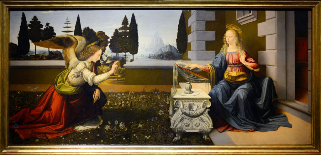 Uffizi Gallery Annunciation Leonardo da Vinci