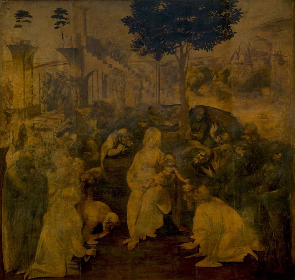 Uffizi Gallery da Vinci Adoration of the Magi